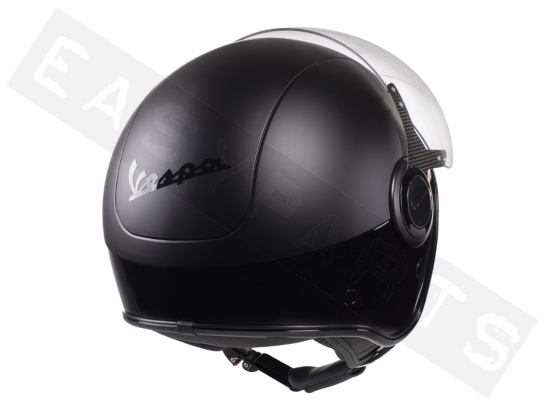 Helmet VESPA VJ type II Matt / Glossy Black (double visor)